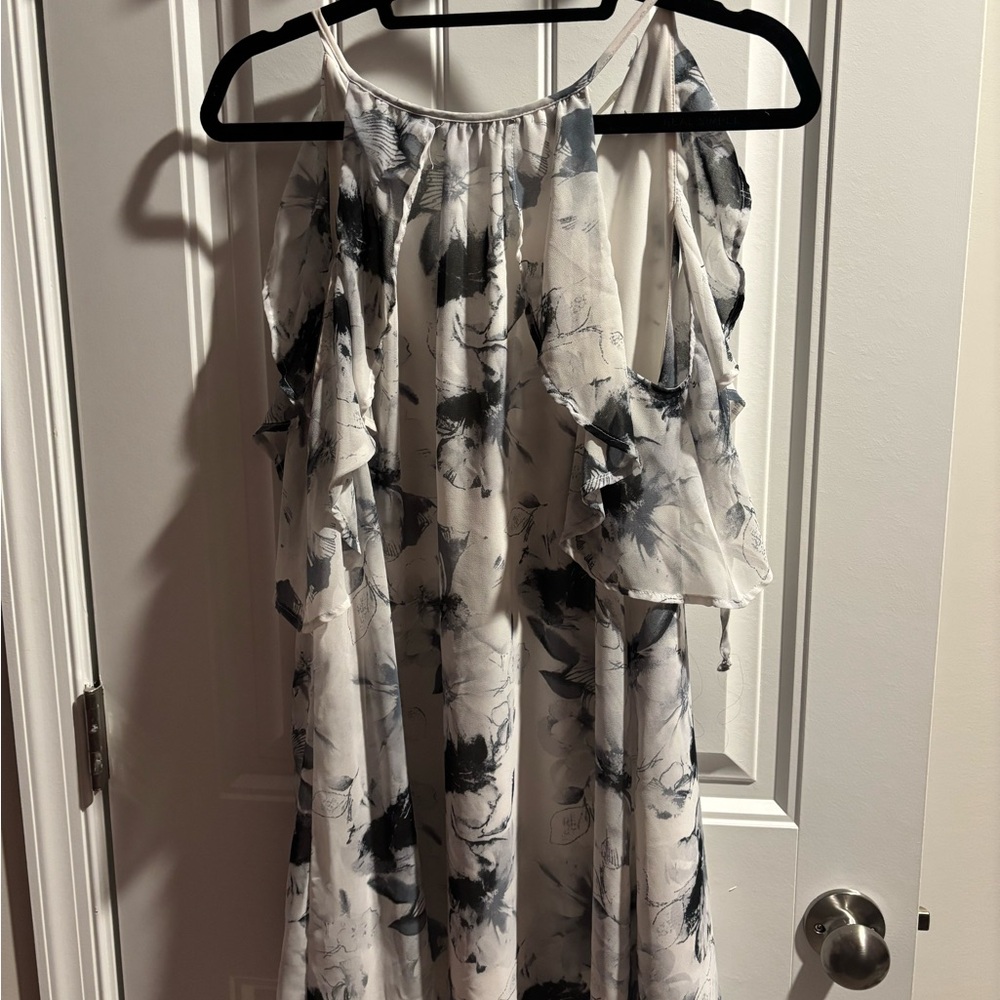 Elegant Floral Halter Dress
